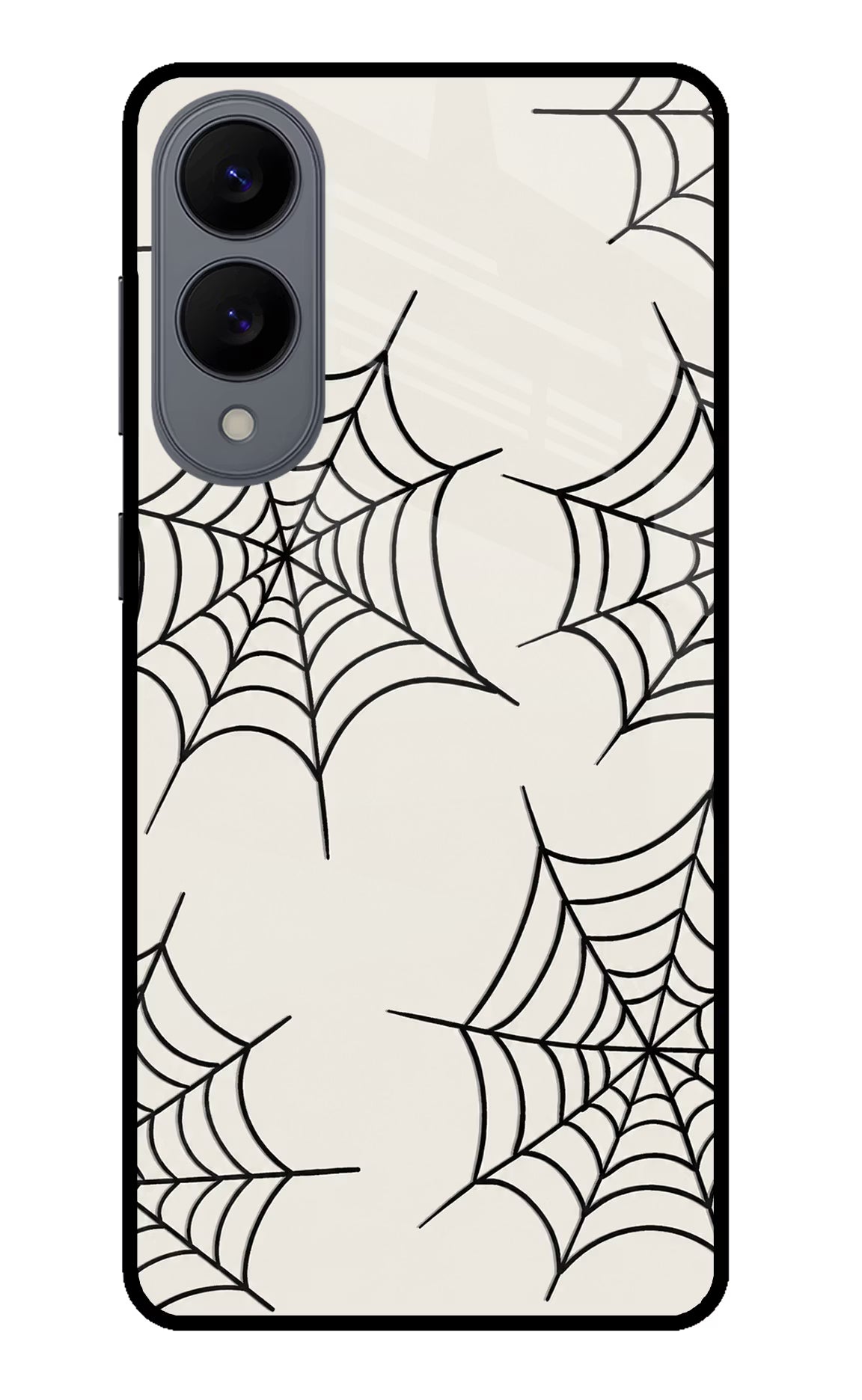 Spider Web Samsung S25 Edge Glass Case Back Cover by Casekaro