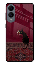 Midnight Cat Samsung S25 Edge Glass Case Back Cover by Casekaro