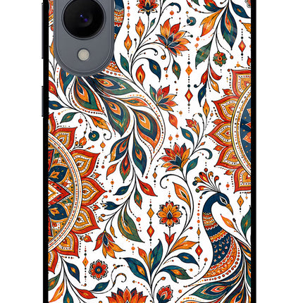 White Mayura Samsung S25 Edge Glass Case