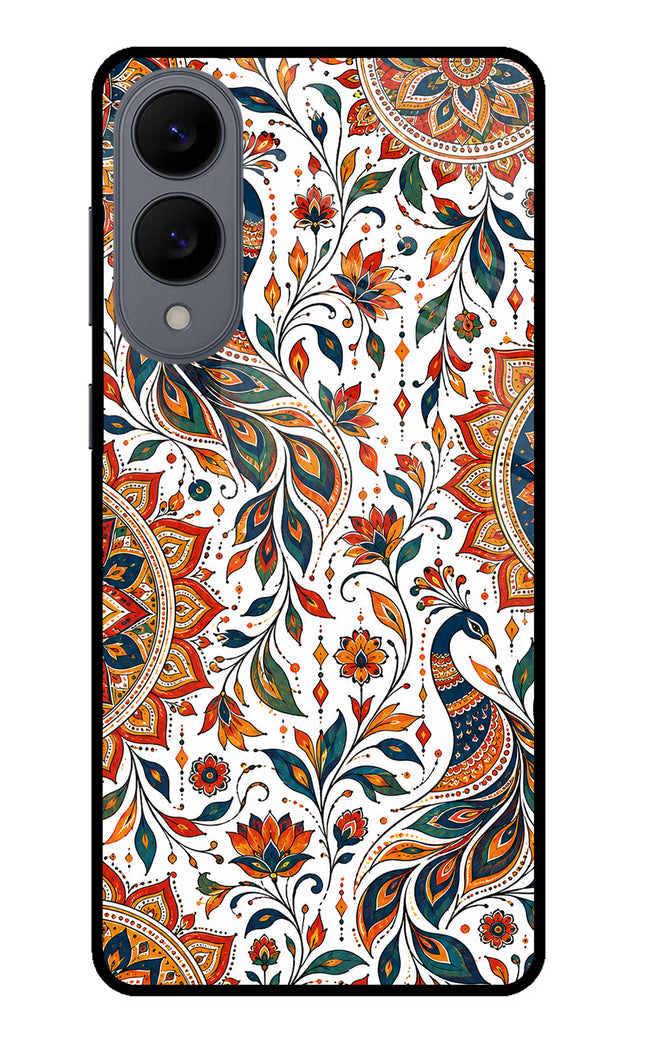 White Mayura Samsung S25 Edge Glass Case