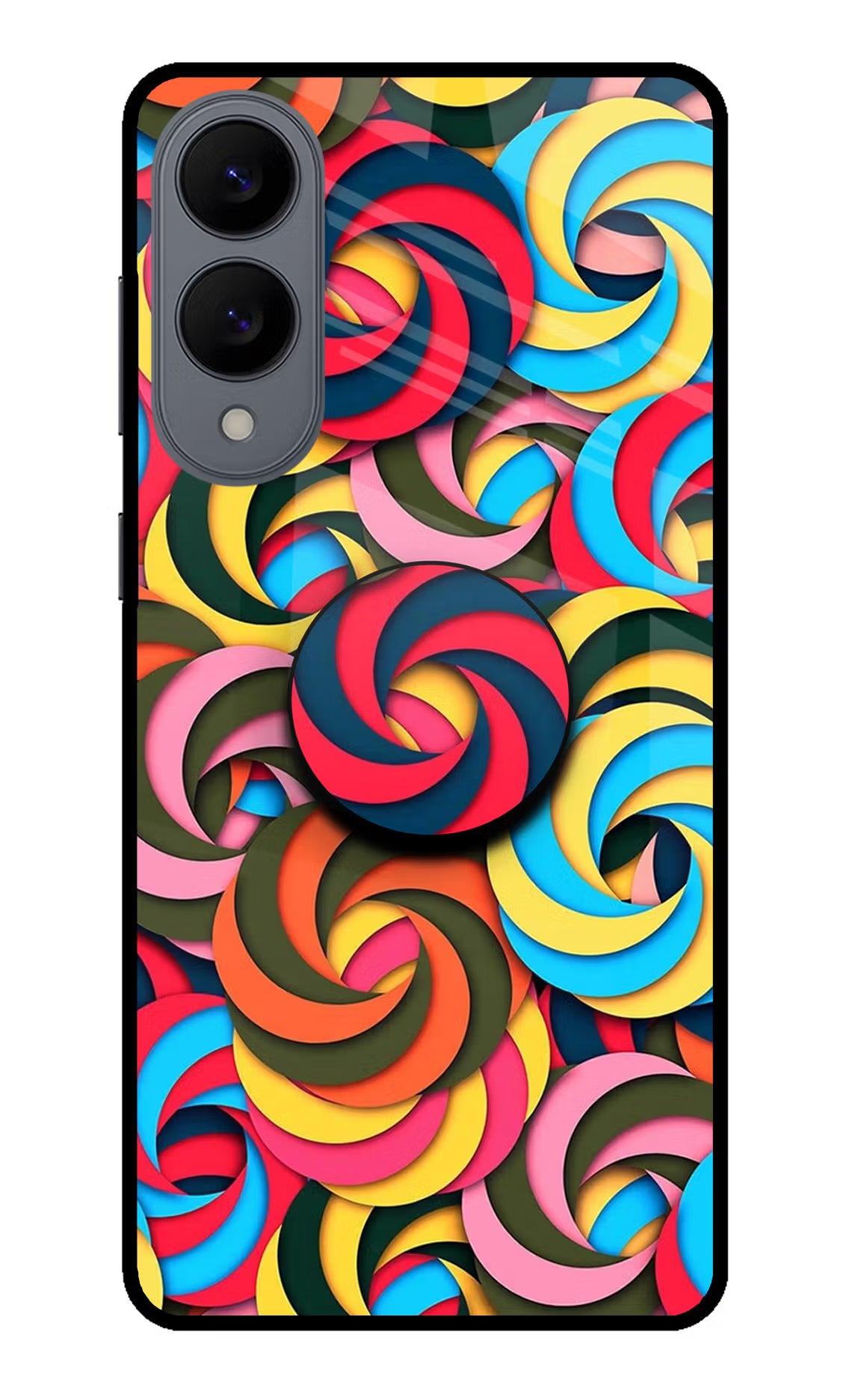 Spiral Pattern Samsung S25 Edge Pop Case by Casekaro