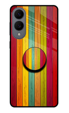 Multicolor Wooden Samsung S25 Edge Pop Case by Casekaro
