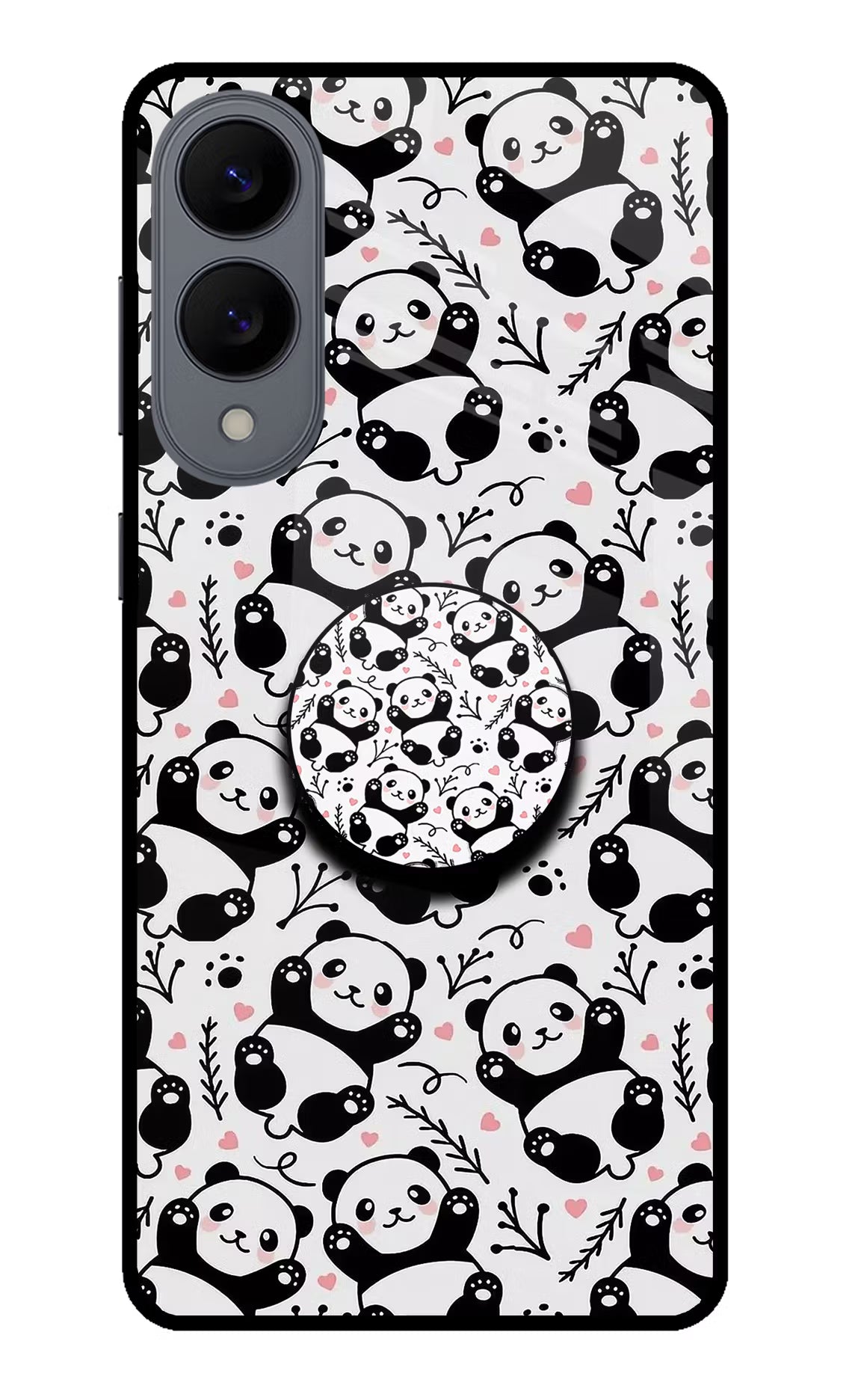 Cute Panda Samsung S25 Edge Pop Case by Casekaro
