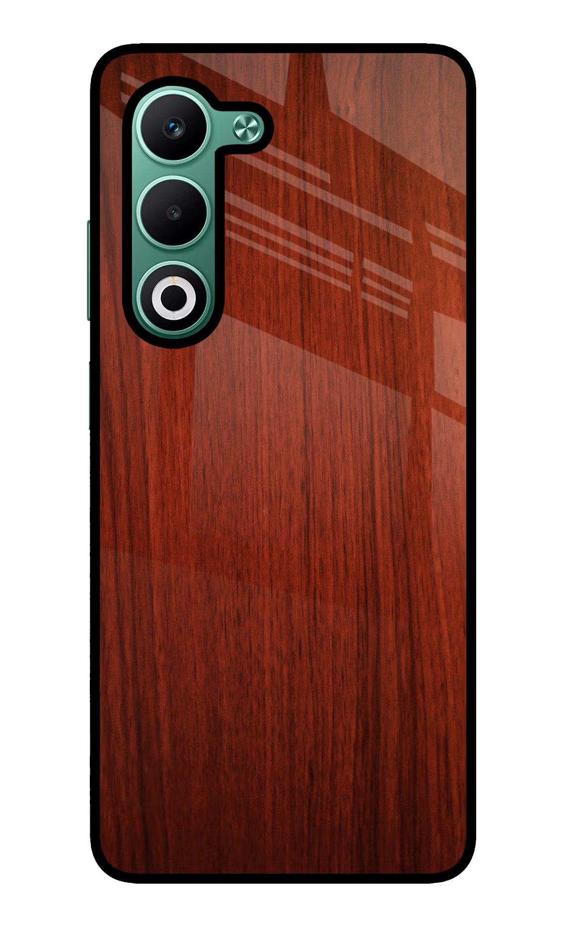 Wooden Plain Pattern Oppo A5 5G Glass Case Back Cover by Casekaro