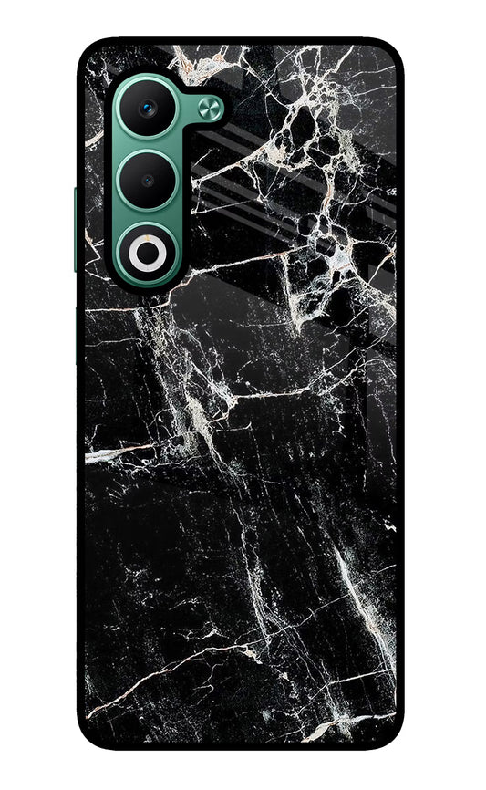 Black Marble Texture Oppo A5 5G Glass Case