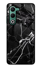 Black Marble Pattern Oppo A5 5G Glass Case