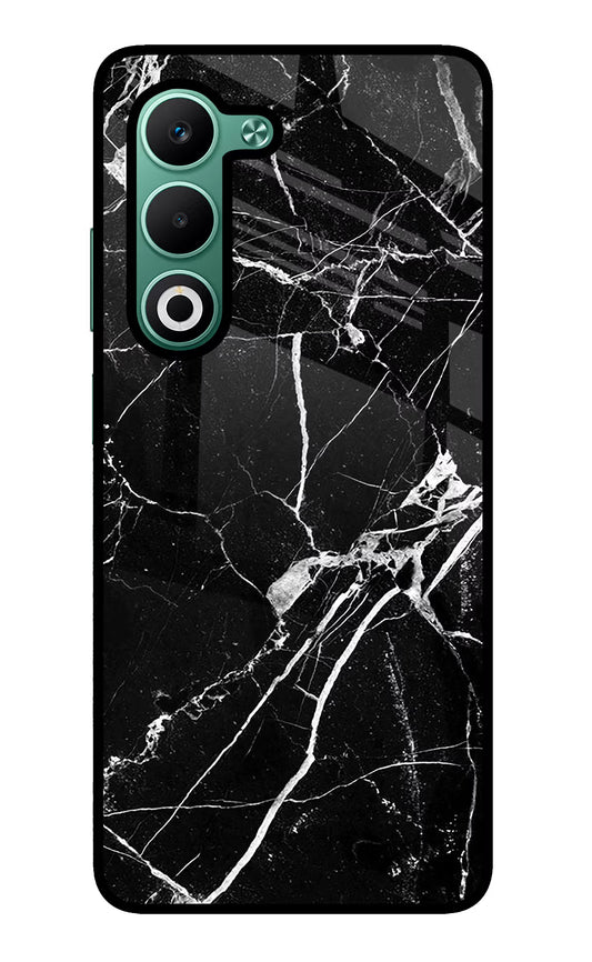 Black Marble Pattern Oppo A5 5G Glass Case