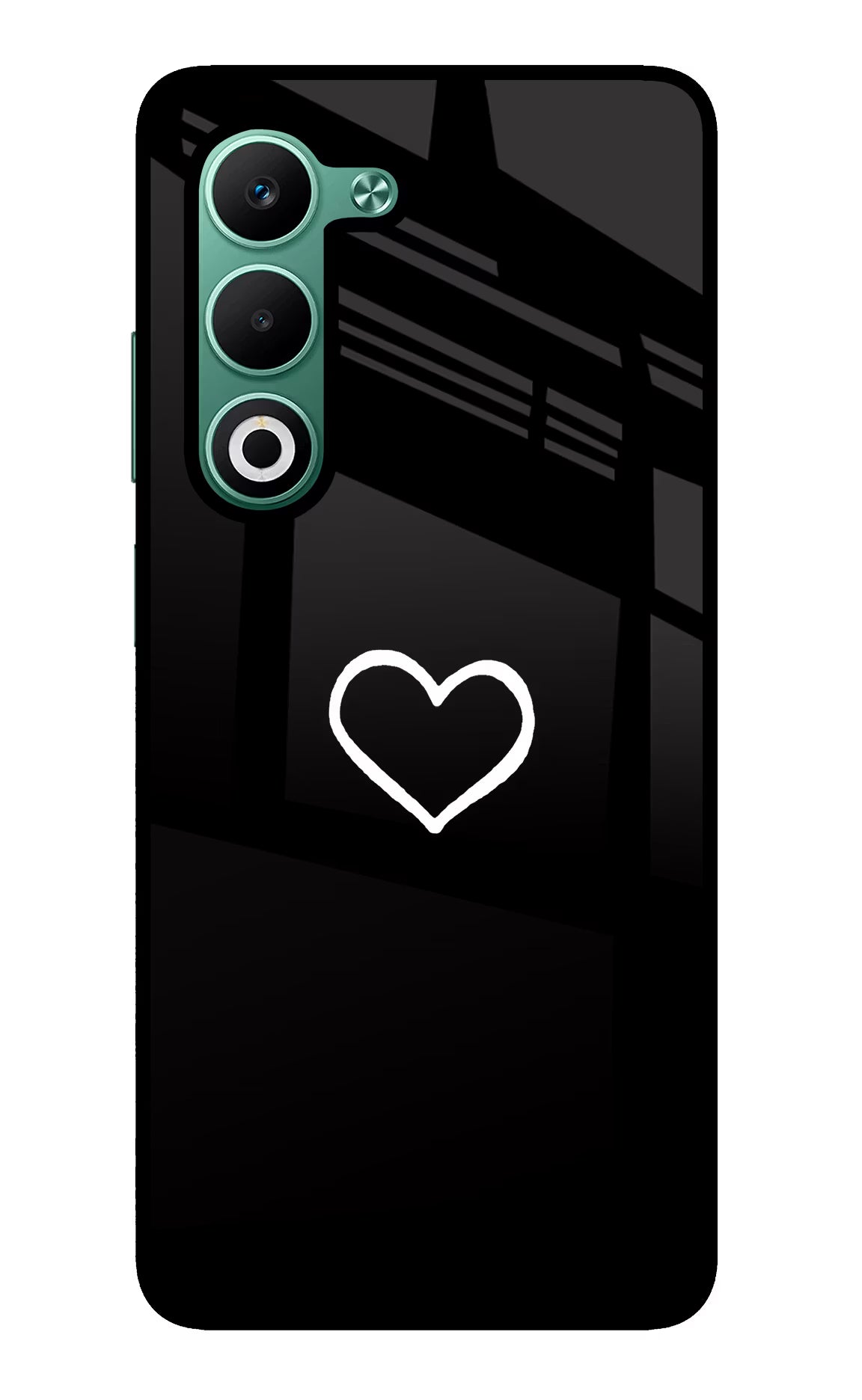 Heart Oppo A5 5G Glass Case Back Cover by Casekaro