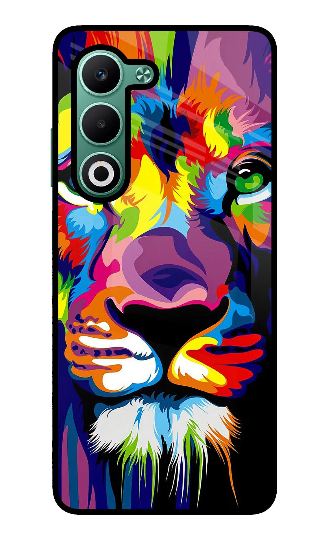 Lion Oppo A5 5G Glass Case Back Cover by Casekaro