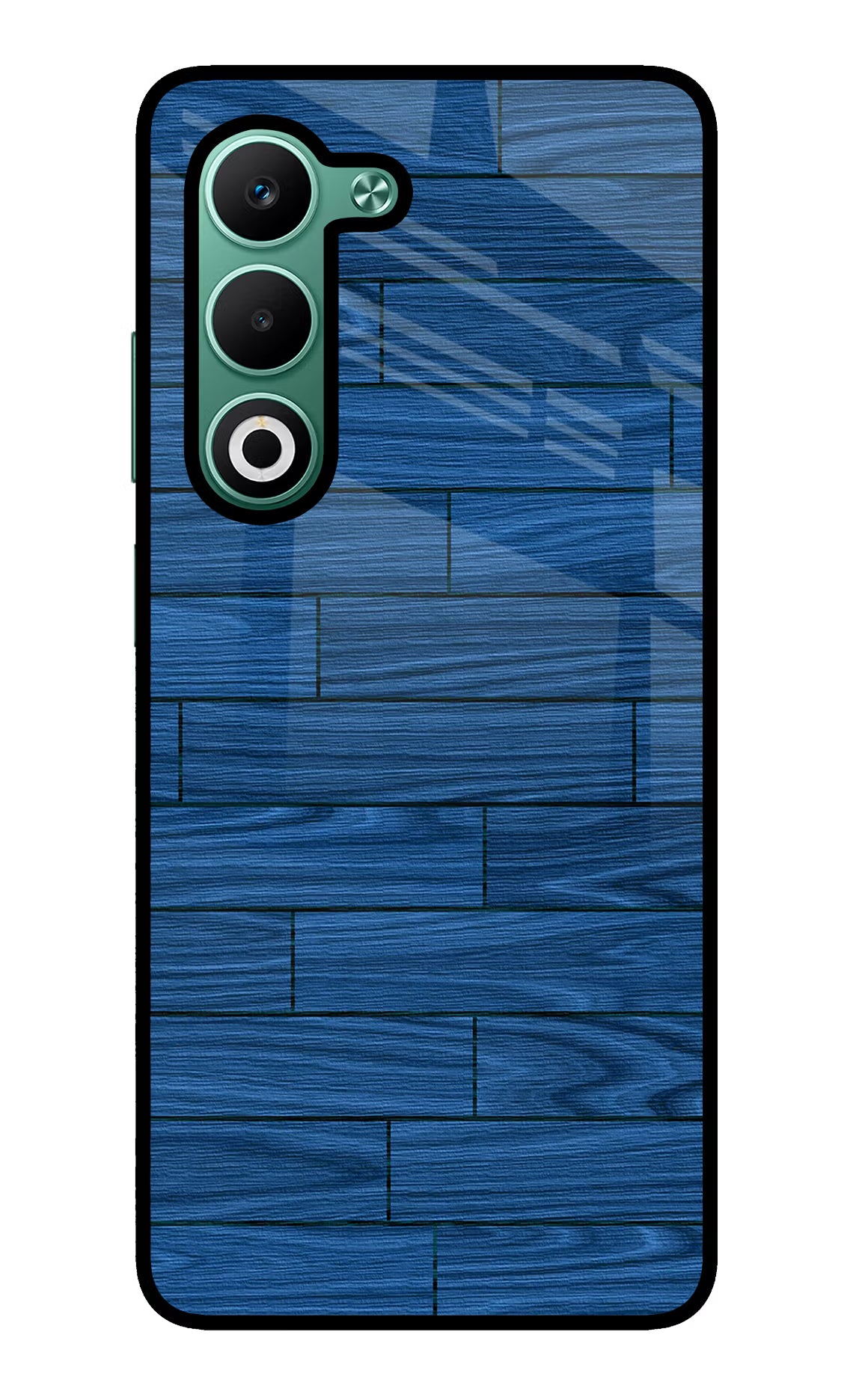 Wooden Texture Oppo A5 5G Glass Case Back Cover by Casekaro