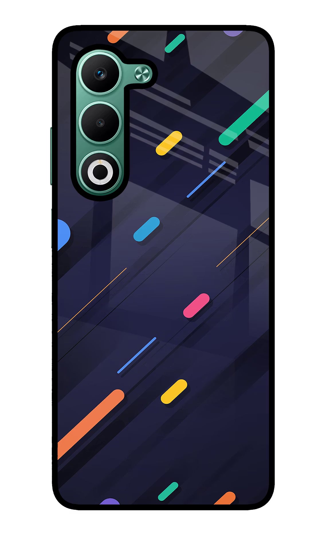 Abstract Design Oppo A5 5G Glass Case Back Cover by Casekaro