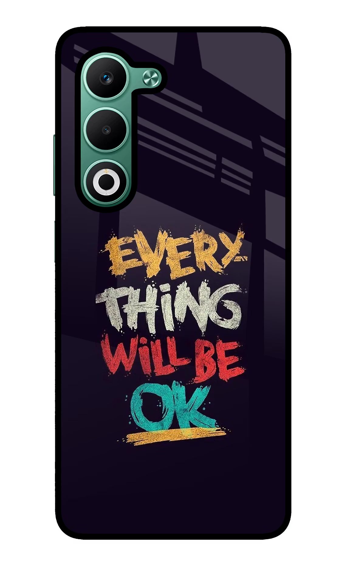 Everything Will Be Ok Oppo A5 5G Glass Case Back Cover by Casekaro