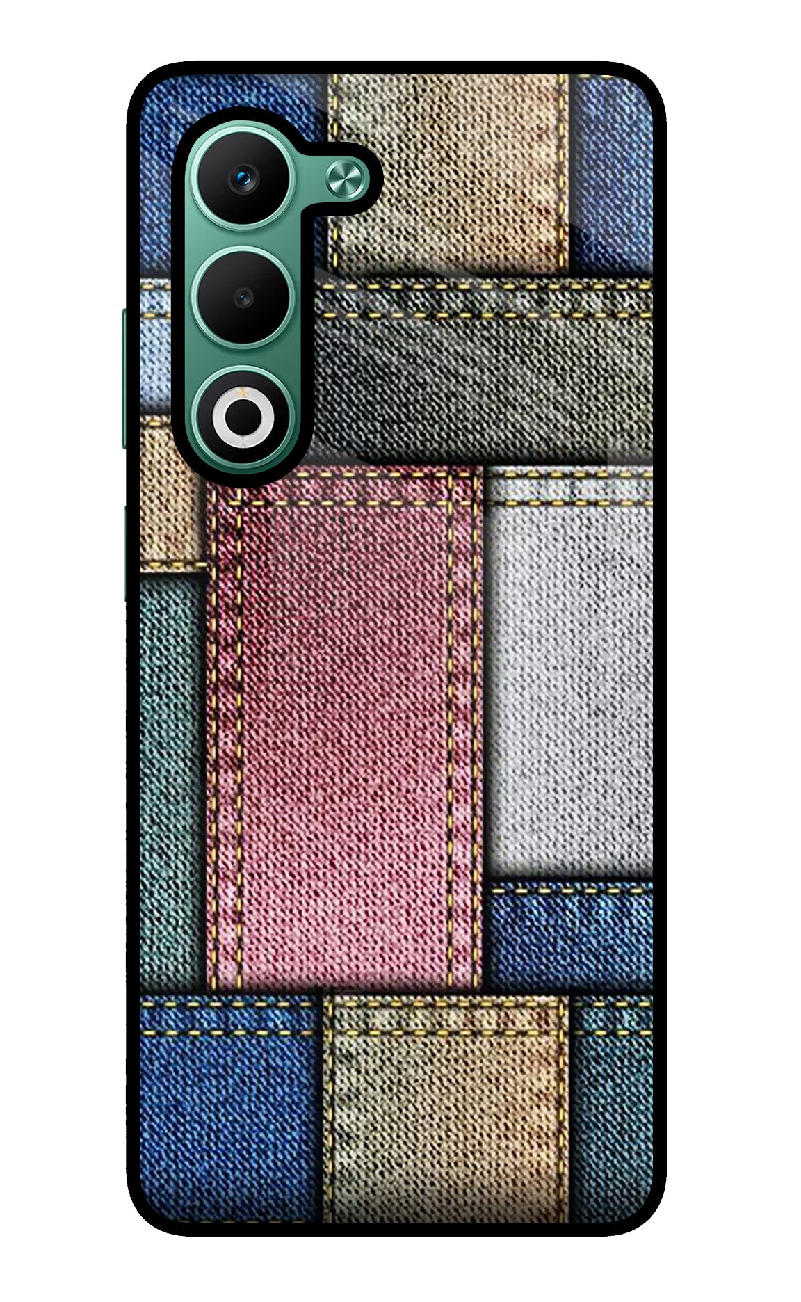 Multicolor Jeans Oppo A5 5G Glass Case Back Cover by Casekaro