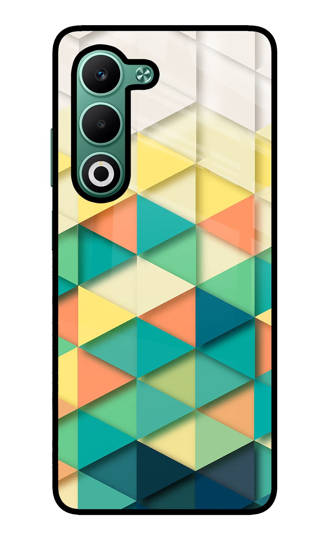 Abstract Oppo A5 5G Glass Case Back Cover by Casekaro