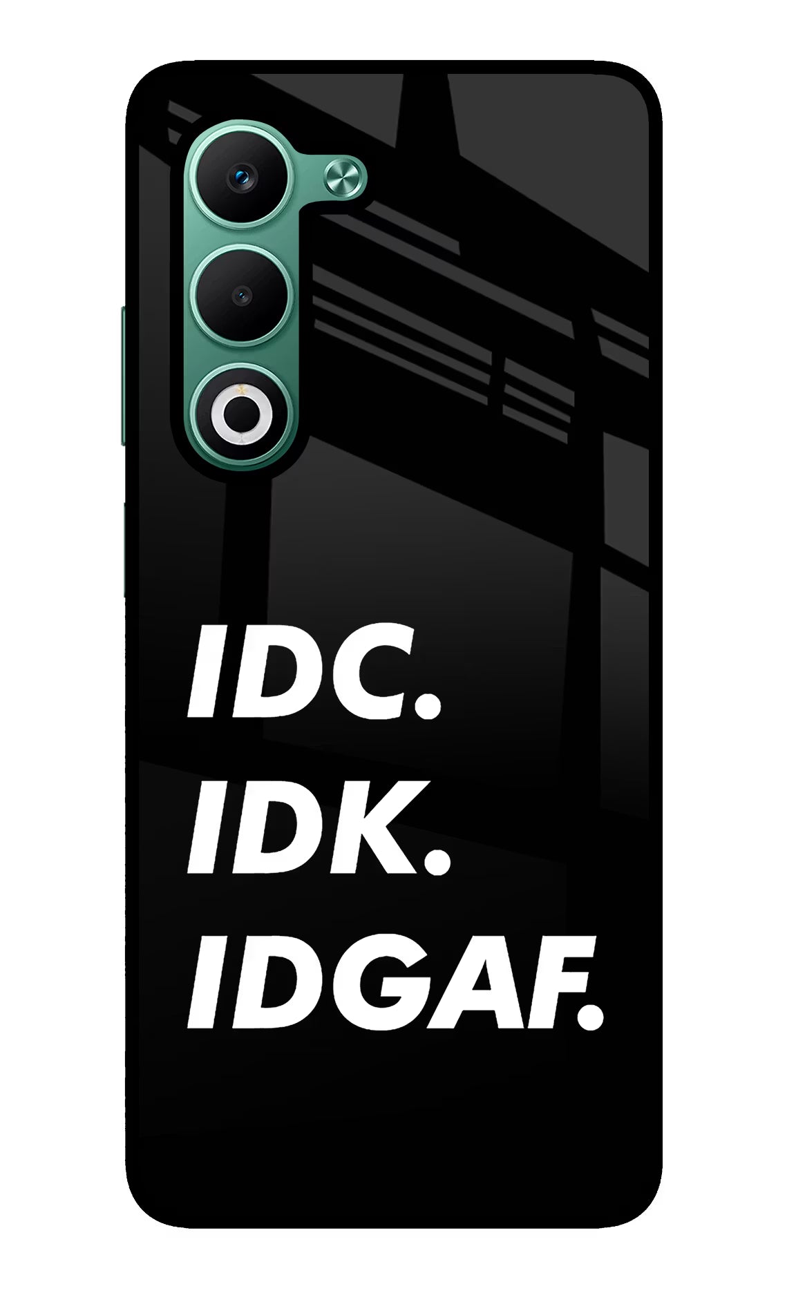 Idc Idk Idgaf Oppo A5 5G Glass Case Back Cover by Casekaro