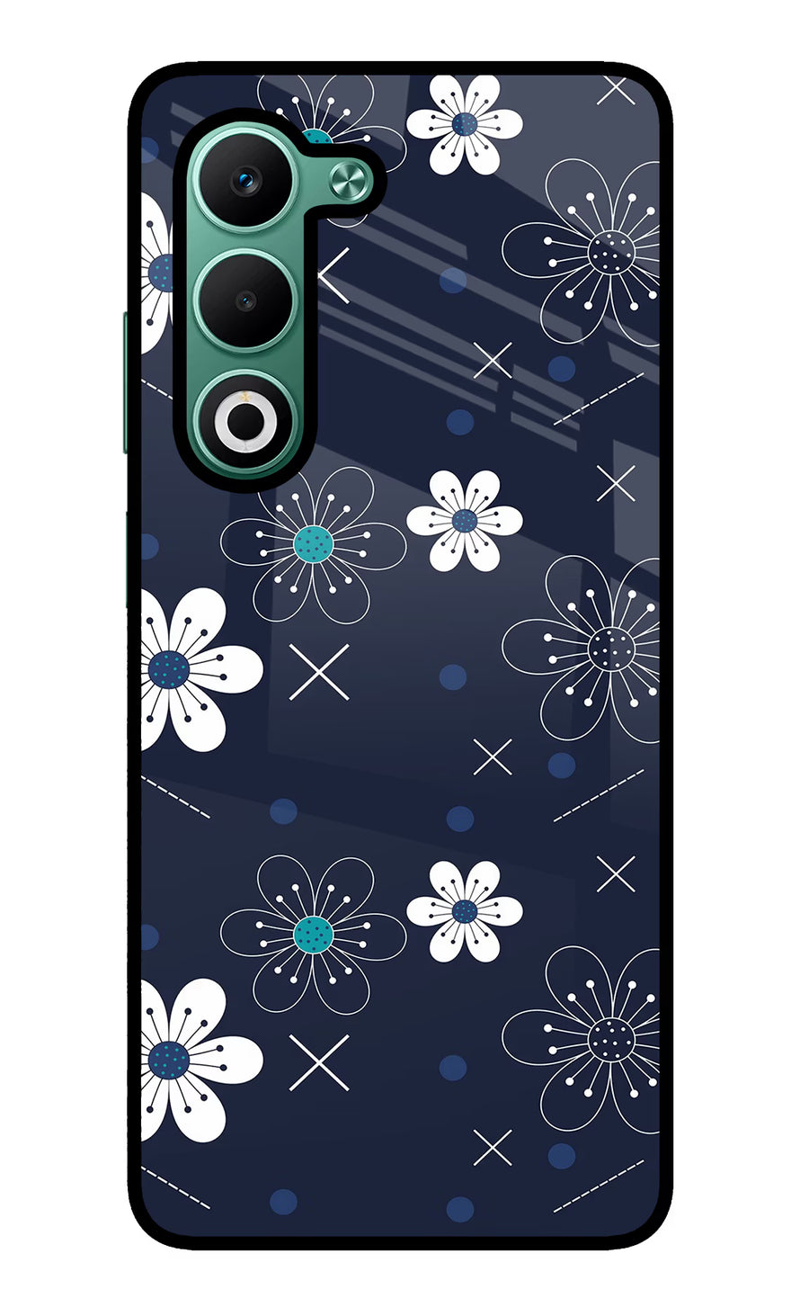 Flowers Oppo A5 5G Back Cover, Metal case