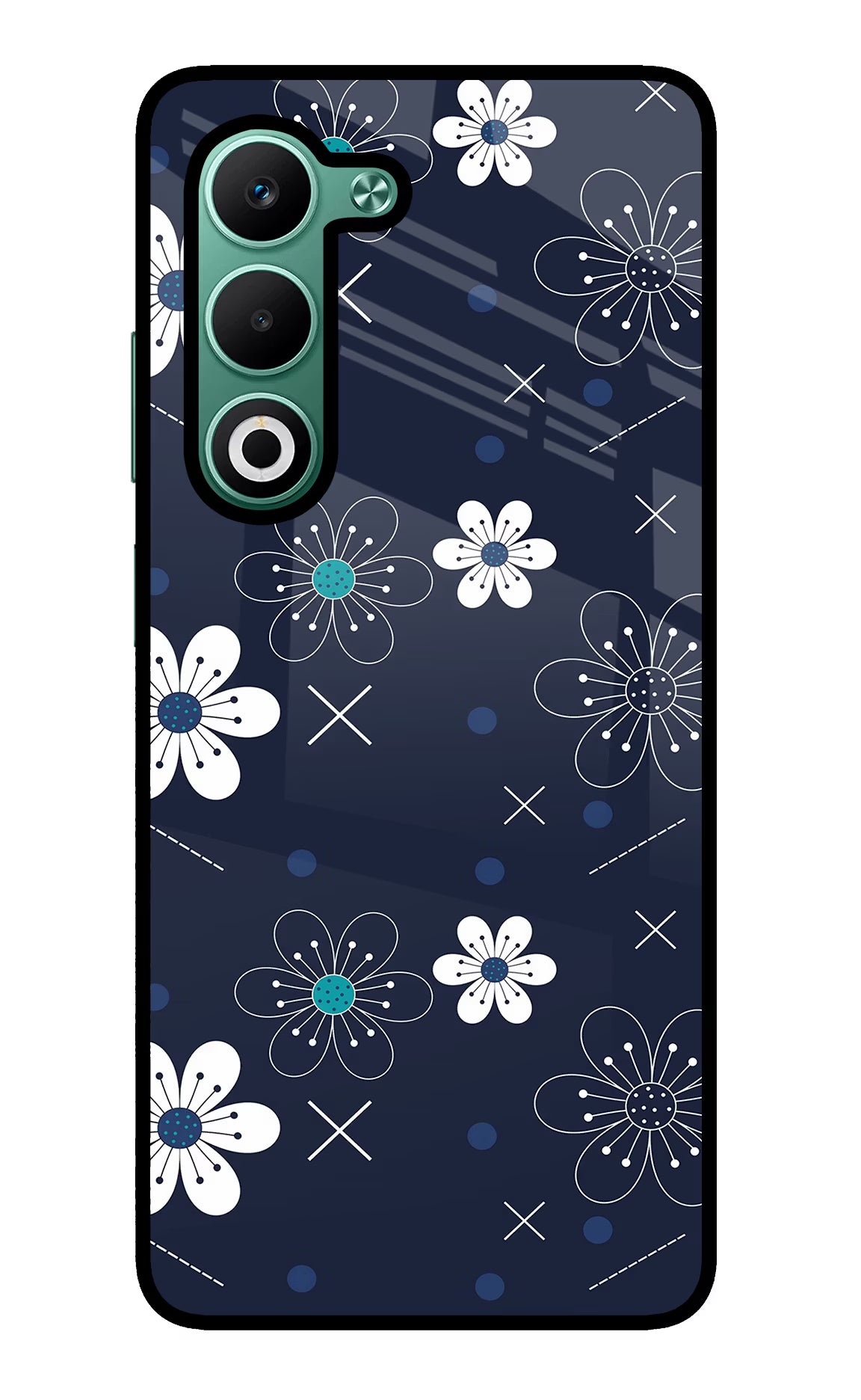 Flowers Oppo A5 5G Glass Case Back Cover by Casekaro