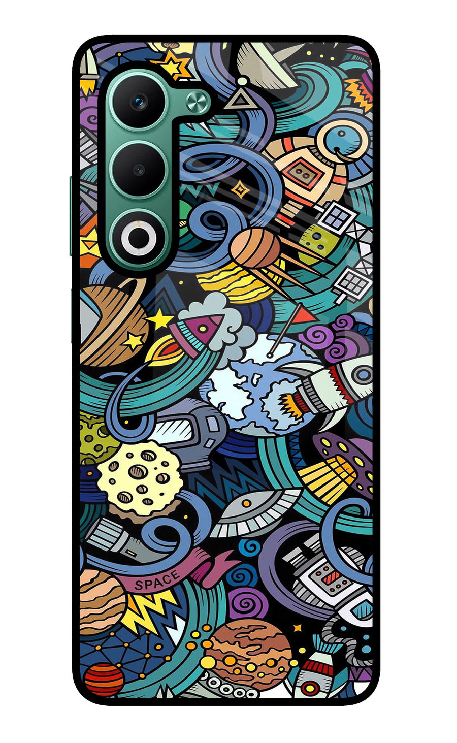 Space Abstract Oppo A5 5G Back Cover, Metal case