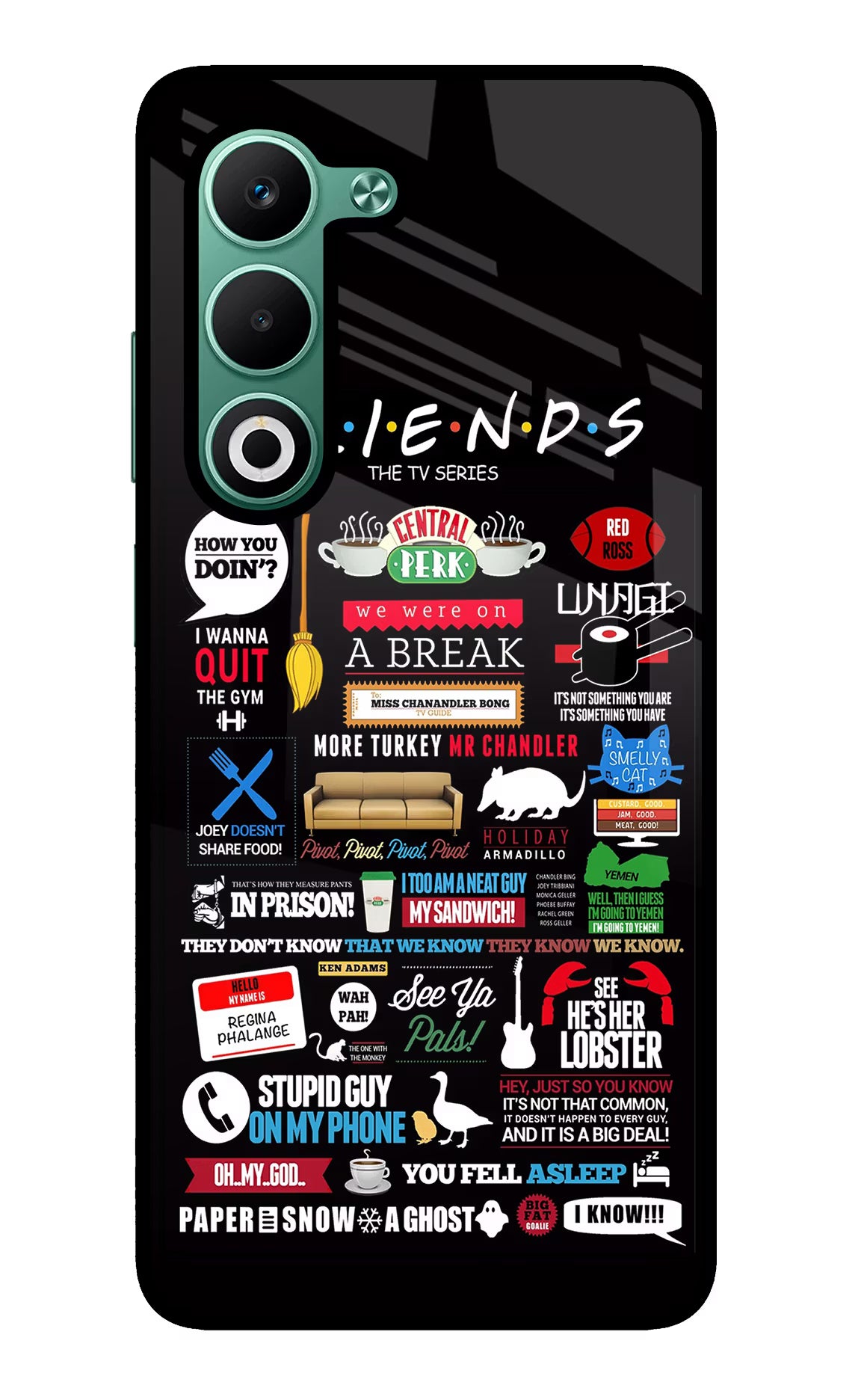 FRIENDS Oppo A5 5G Glass Case Back Cover by Casekaro