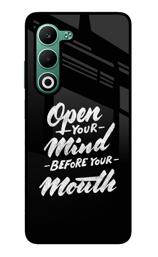 Open Your Mind Before Your Mouth Oppo A5 5G Glass Case