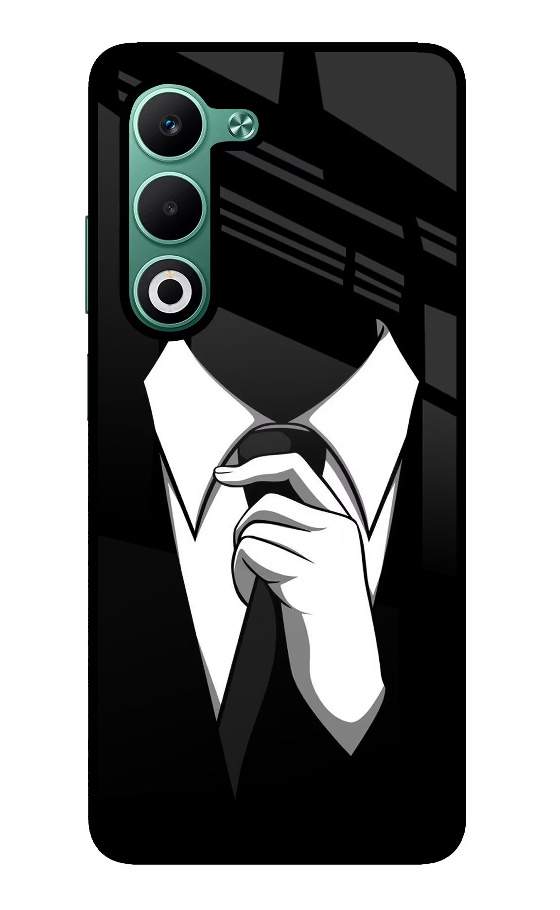 Black Tie Oppo A5 5G Glass Case