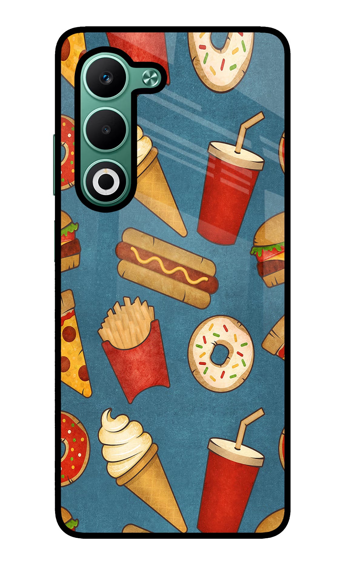 Foodie Oppo A5 5G Glass Case Back Cover by Casekaro