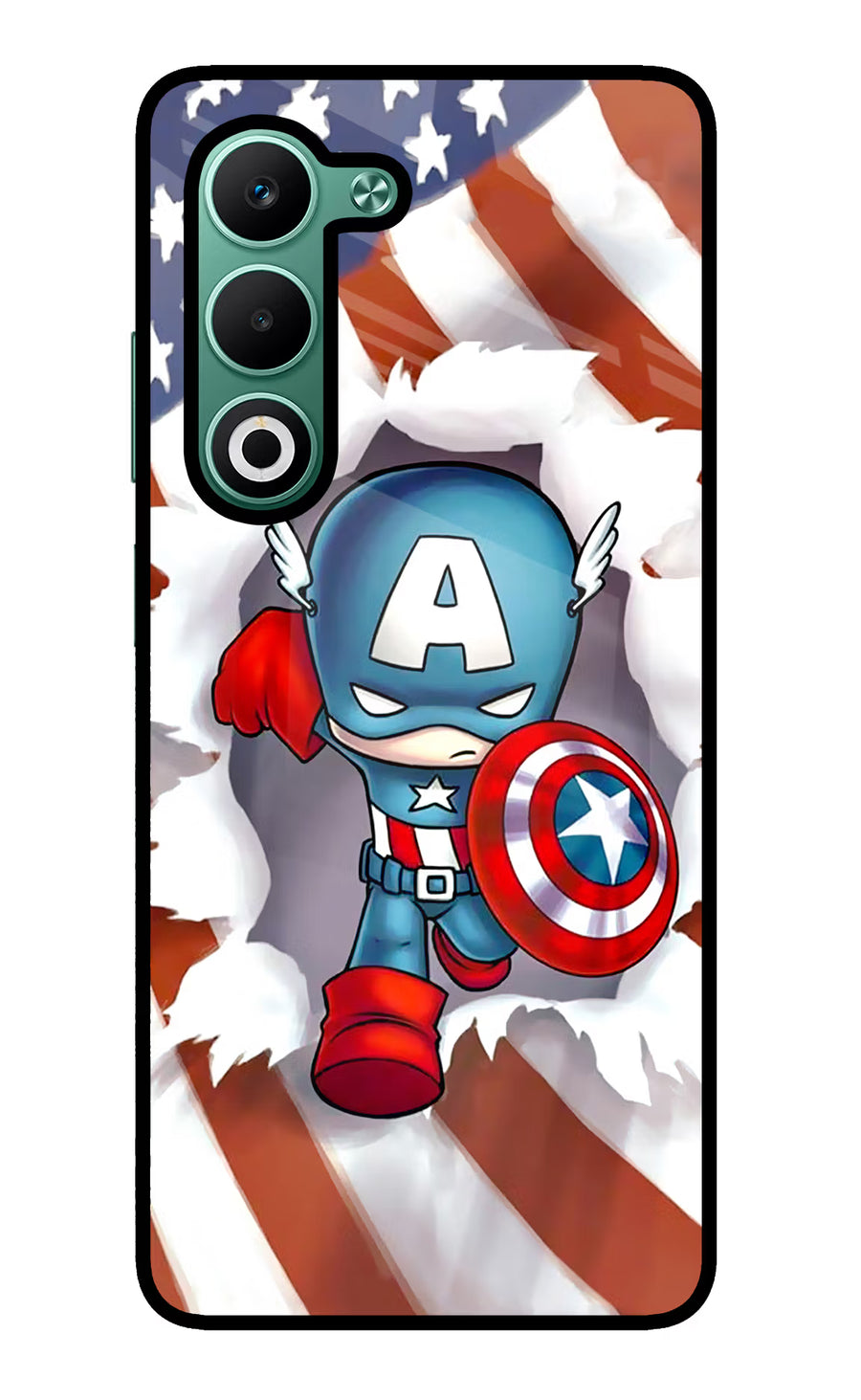 Captain America Oppo A5 5G Back Cover, Metal case