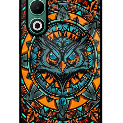 Angry Owl Art Oppo A5 5G Glass Case Back Cover by Casekaro