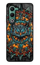 Angry Owl Art Oppo A5 5G Glass Case