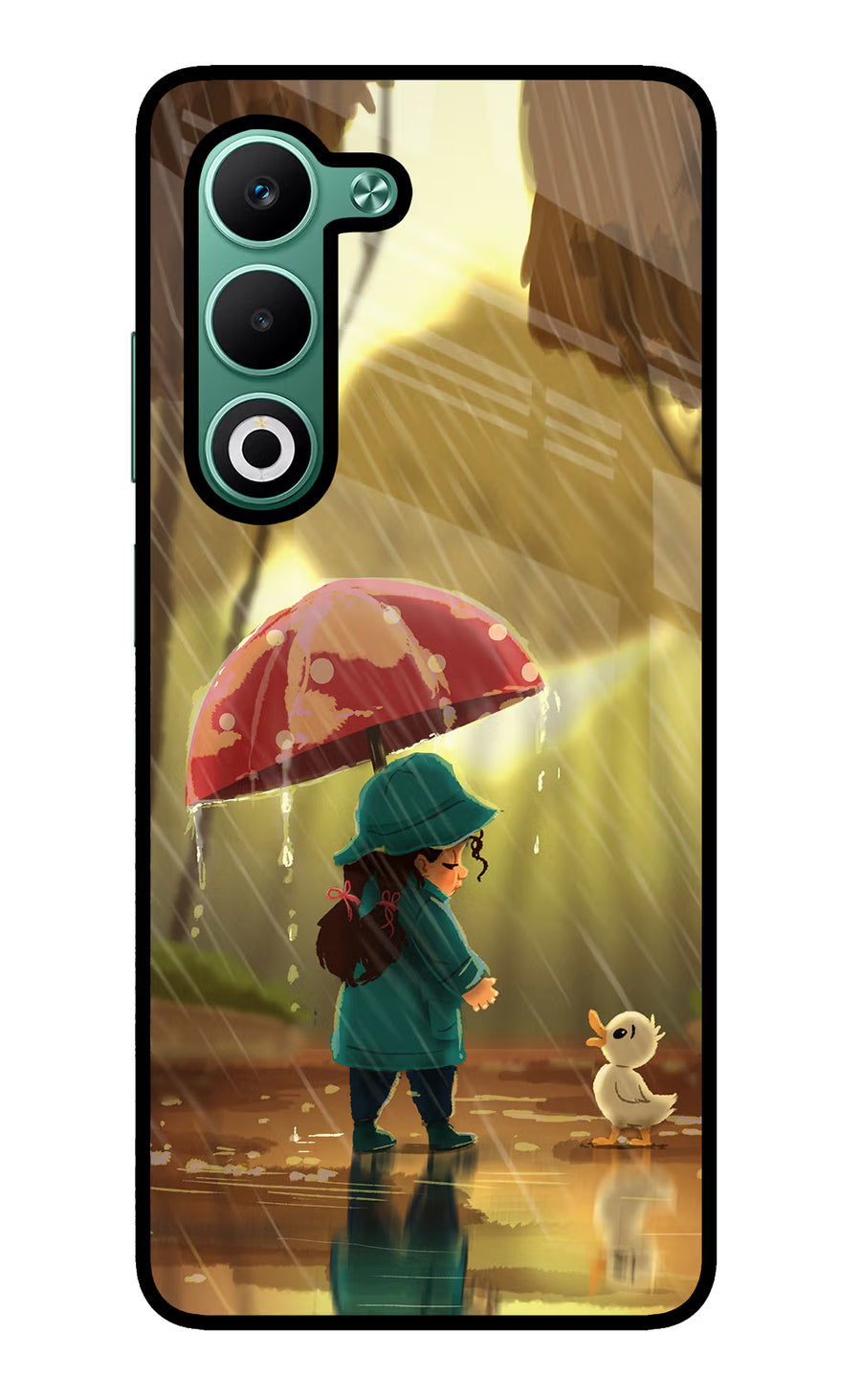 Rainy Day Oppo A5 5G Back Cover, Glass case