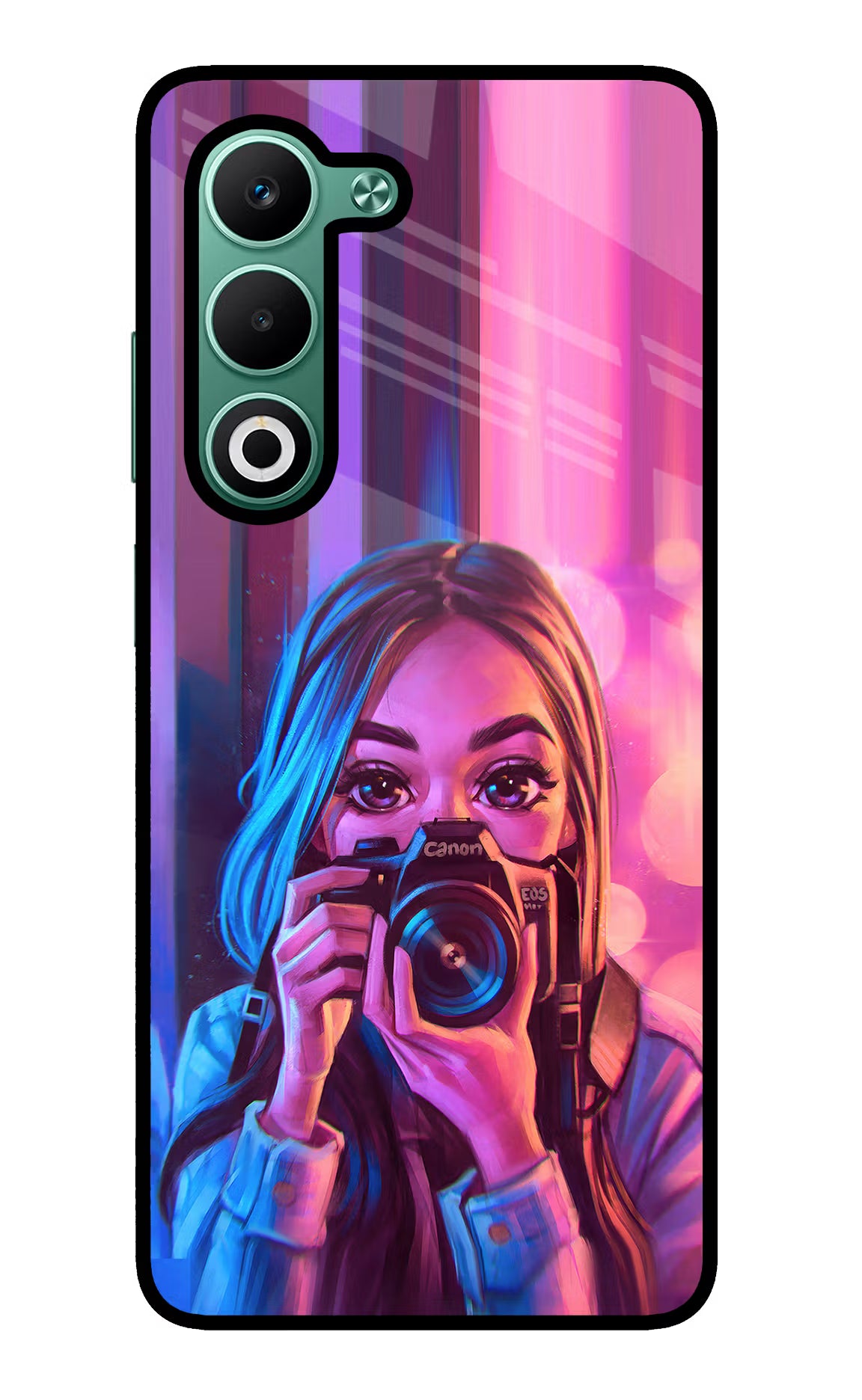 Girl Photographer Oppo A5 5G Glass Case Back Cover by Casekaro
