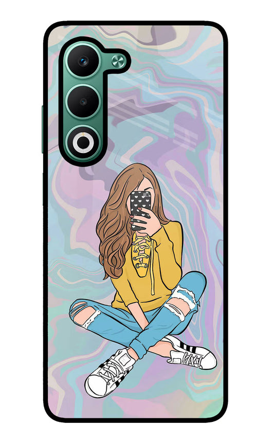Selfie Girl Oppo A5 5G Glass Case