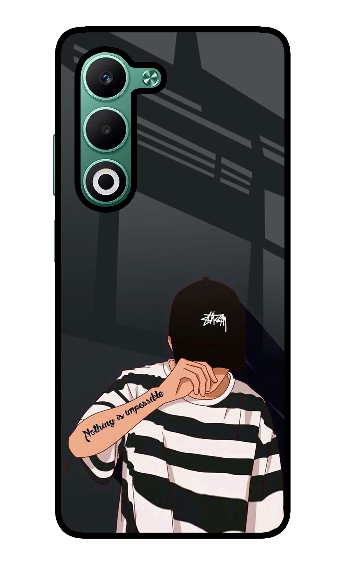 Aesthetic Boy Oppo A5 5G Glass Case Back Cover by Casekaro