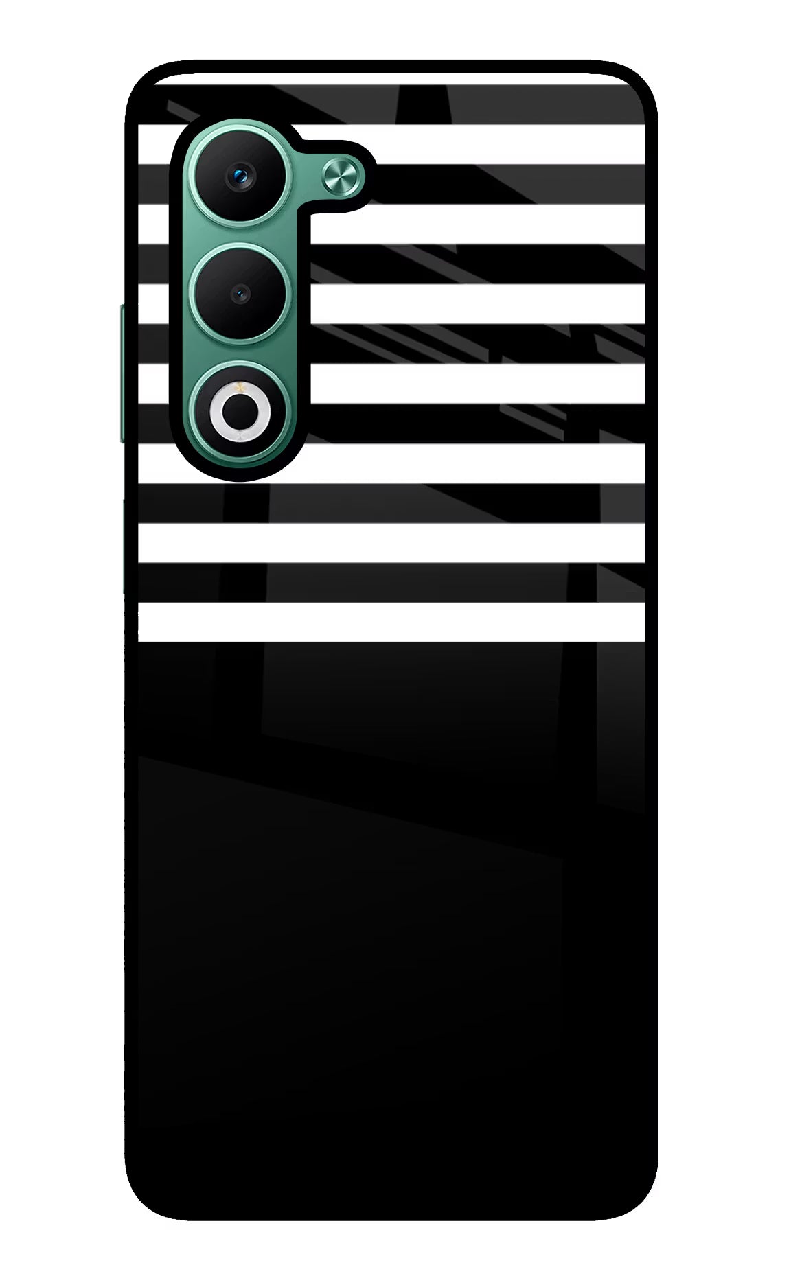 Black and White Print Oppo A5 5G Glass Case