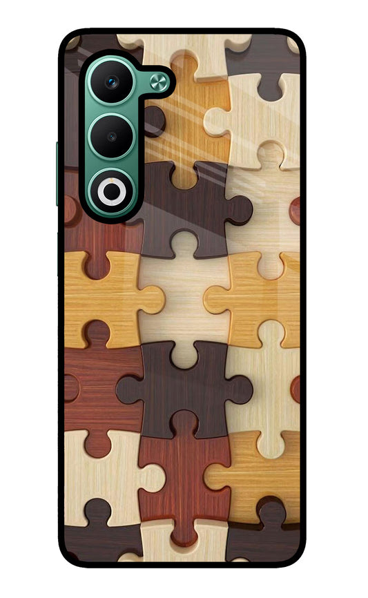 Wooden Puzzle Oppo A5 5G Glass Case