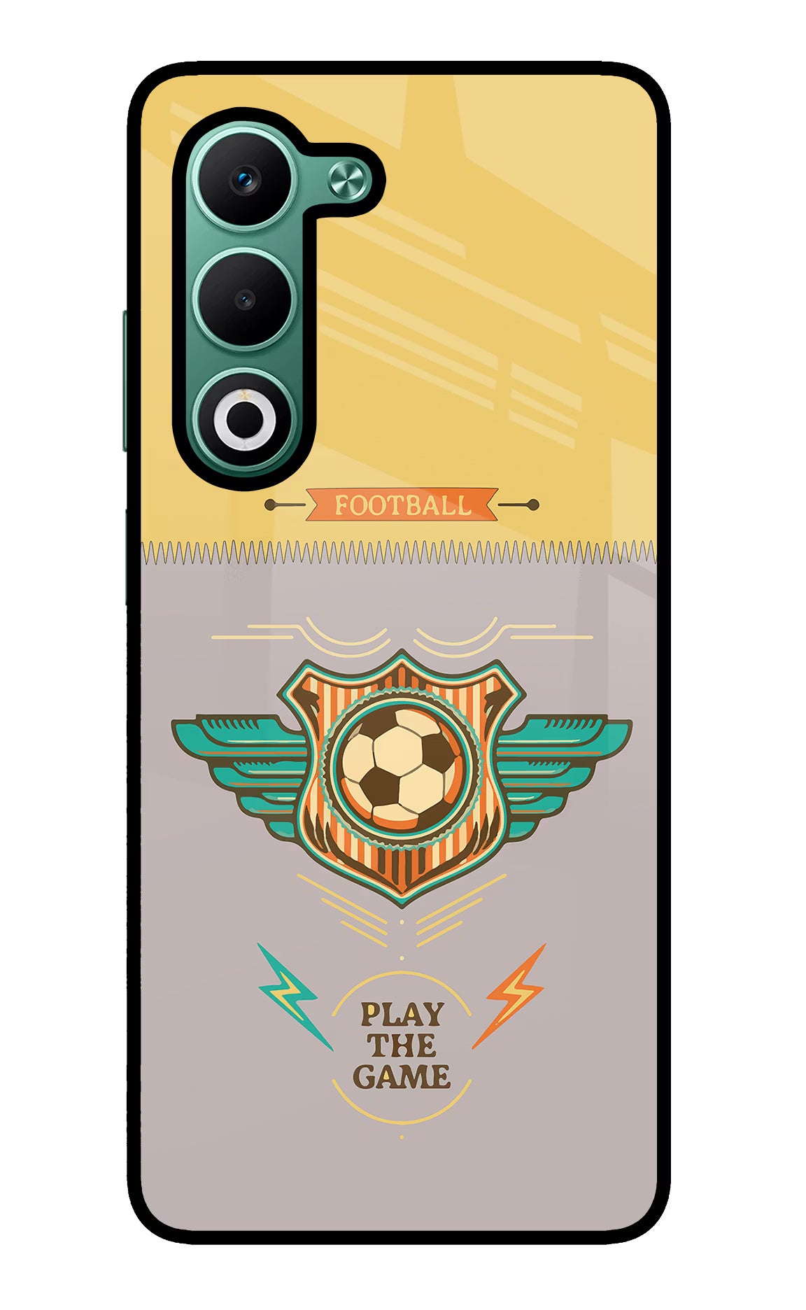 Football Oppo A5 5G Glass Case Back Cover by Casekaro