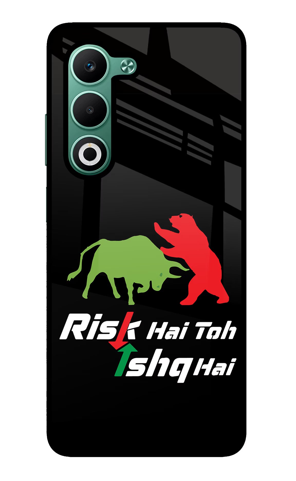Risk Hai Toh Ishq Hai Oppo A5 5G Glass Case Back Cover by Casekaro