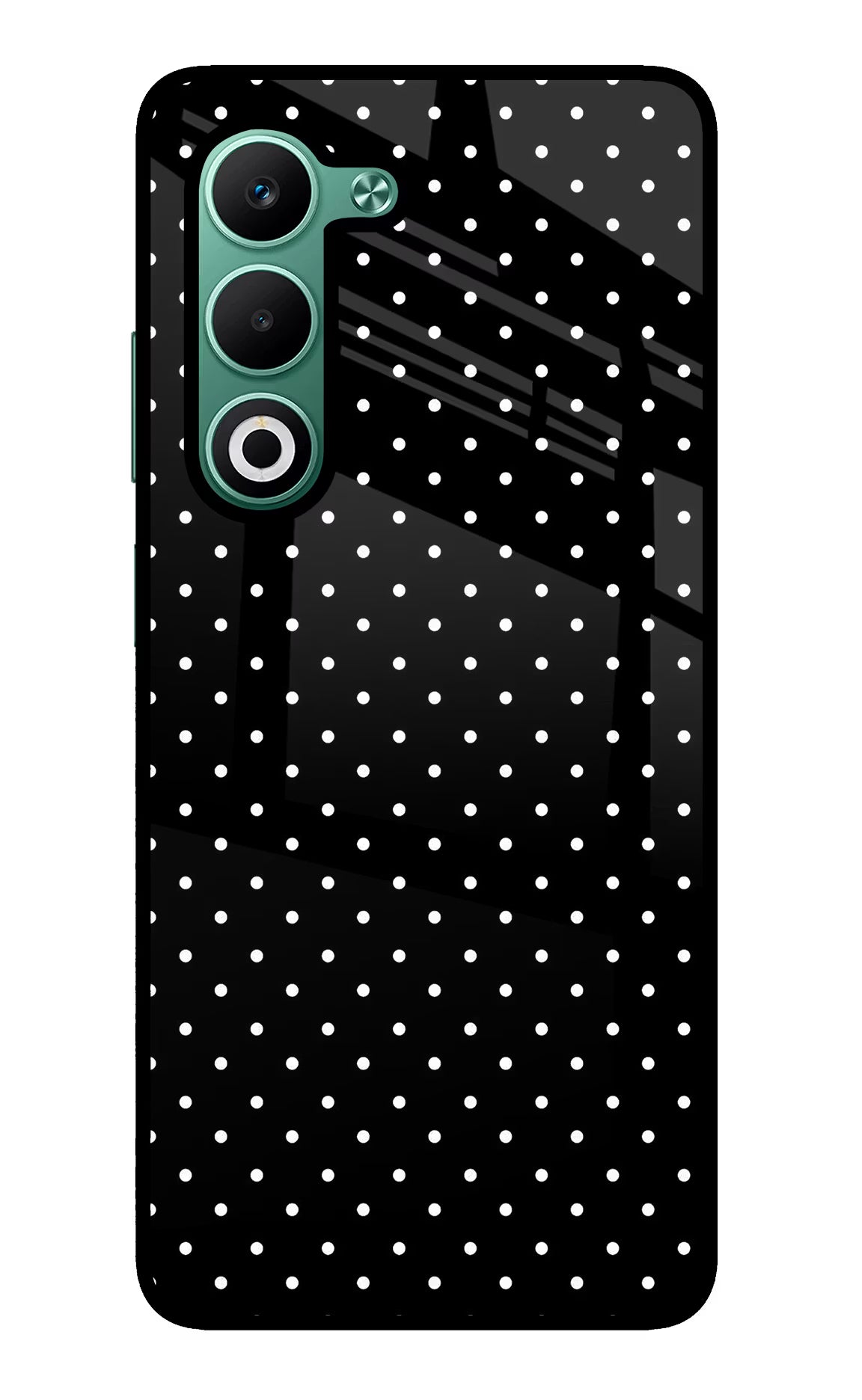 White Dots Oppo A5 5G Glass Case Back Cover by Casekaro