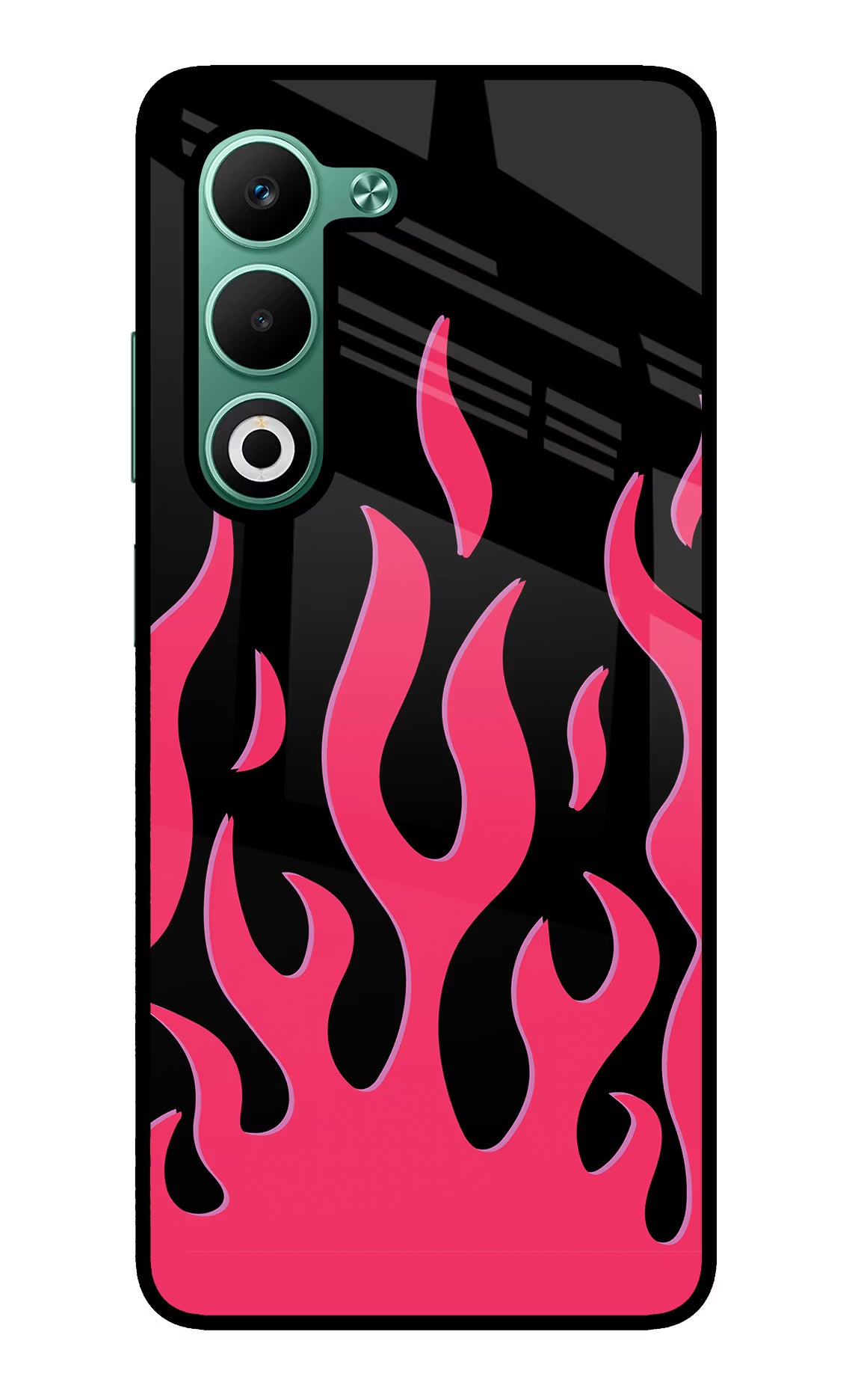 Fire Flames Oppo A5 5G Glass Case Back Cover by Casekaro