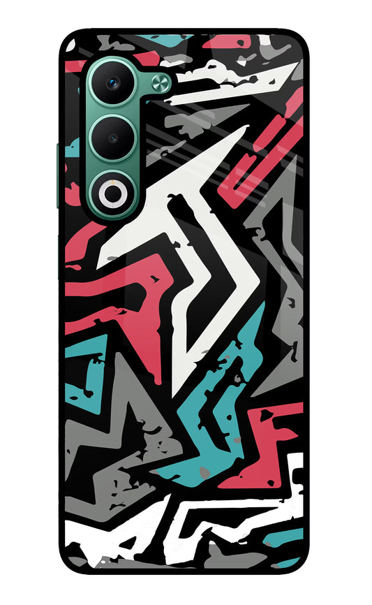 Geometric Graffiti Oppo A5 5G Glass Case