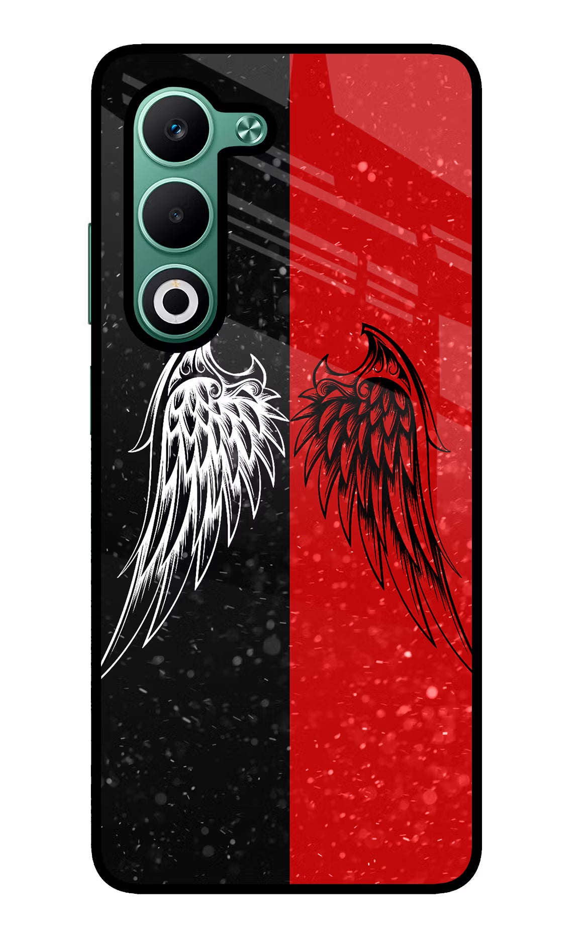 Wings Oppo A5 5G Glass Case Back Cover by Casekaro