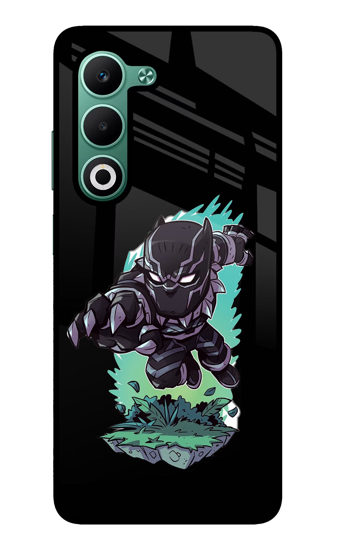 Black Panther Oppo A5 5G Glass Case Back Cover by Casekaro