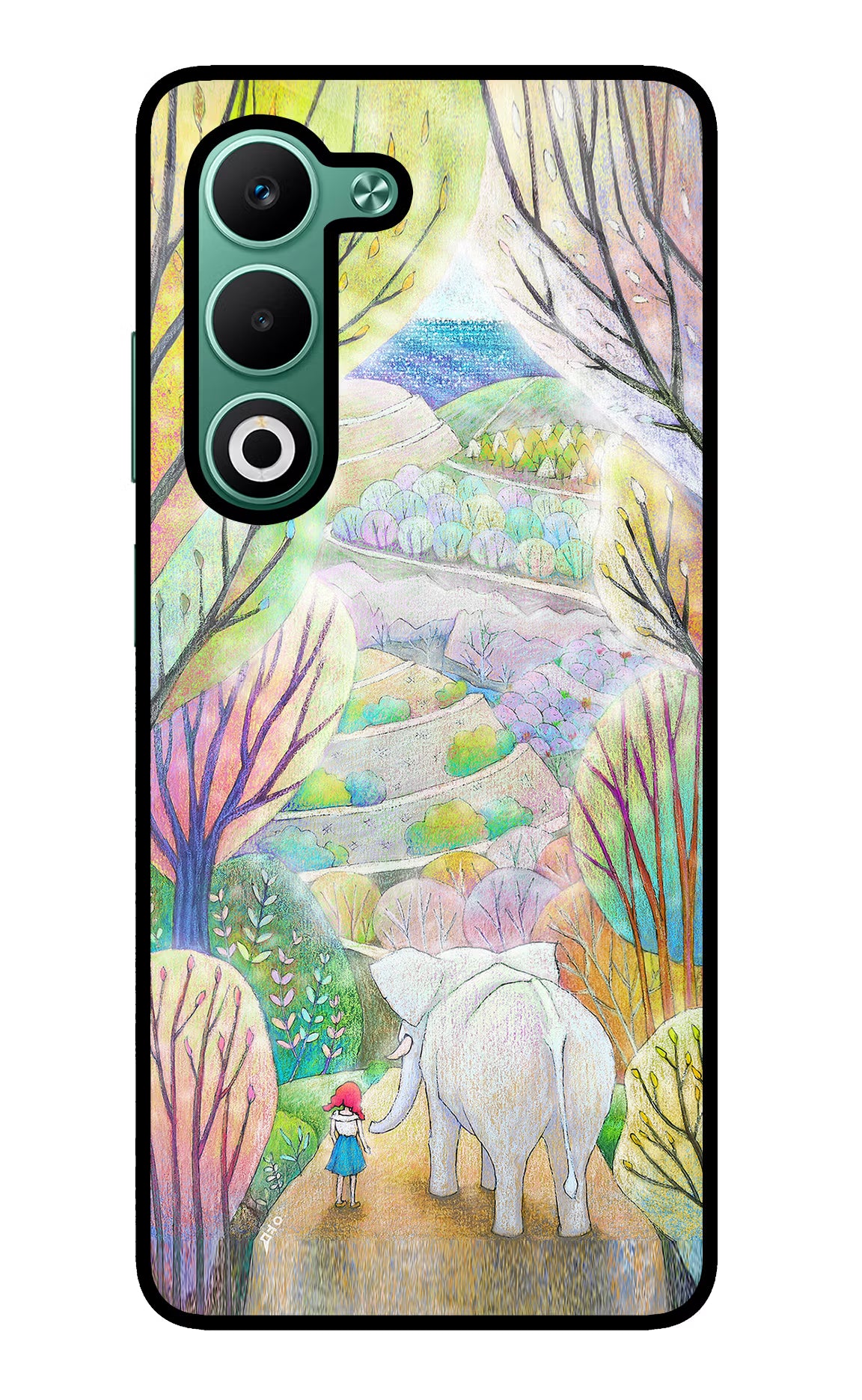 Nature Painting Oppo A5 5G Glass Case Back Cover by Casekaro