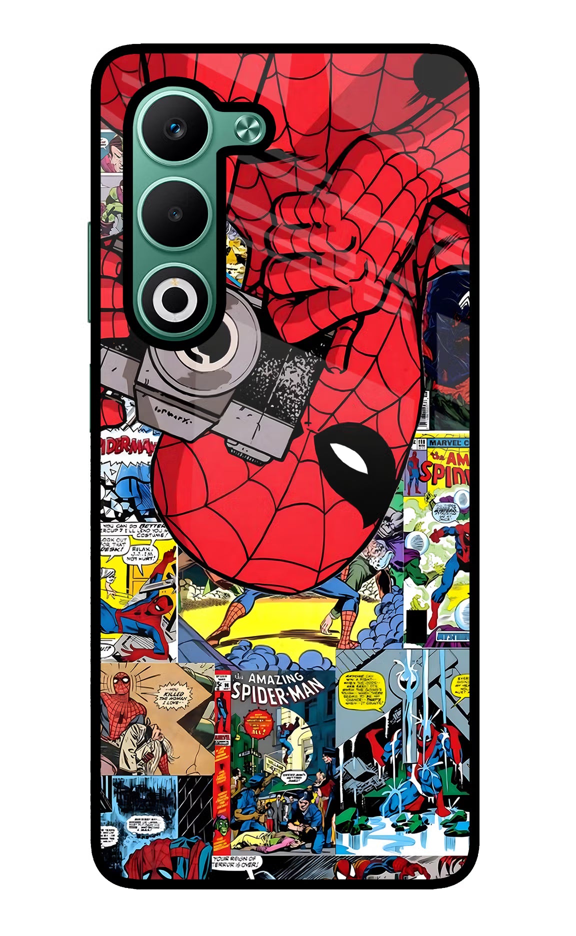 Spider Man Oppo A5 5G Glass Case Back Cover by Casekaro