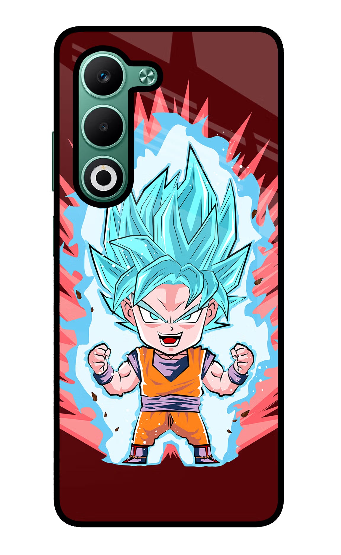 Goku Little Oppo A5 5G Glass Case Back Cover by Casekaro