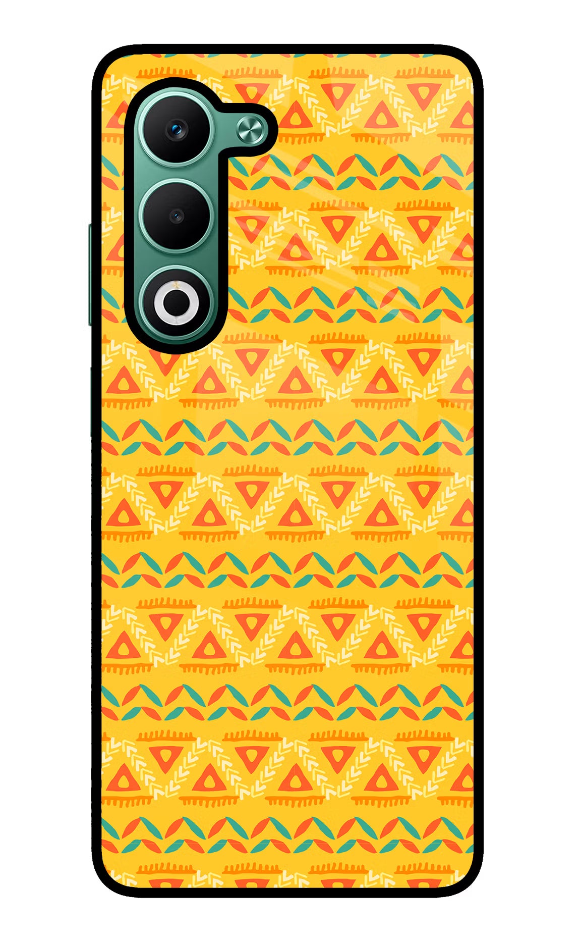 Tribal Pattern Oppo A5 5G Glass Case Back Cover by Casekaro