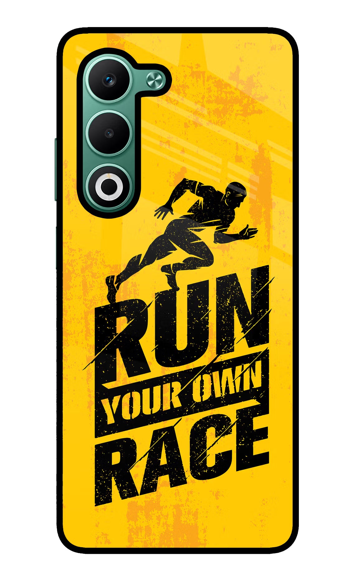 Run Your Own Race Oppo A5 5G Glass Case Back Cover by Casekaro