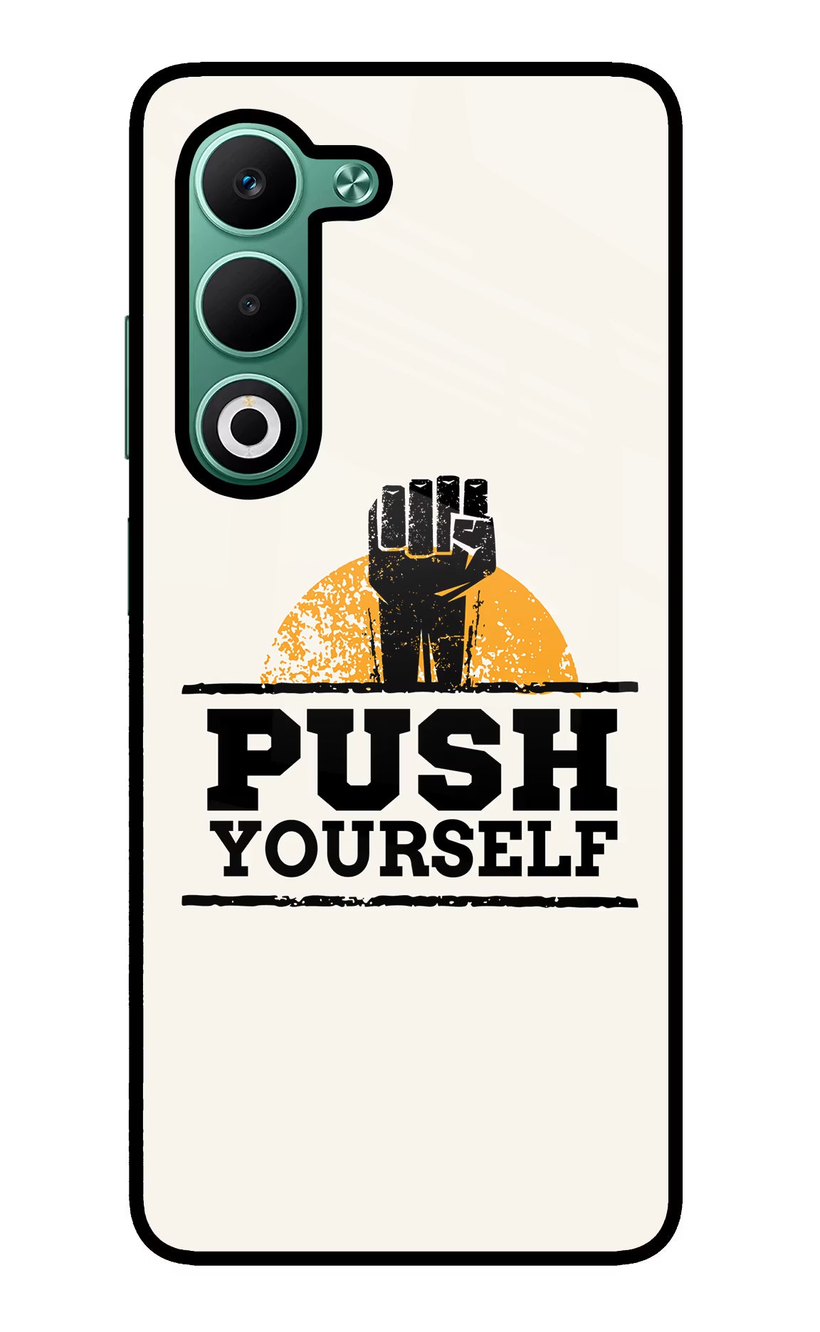 Push Yourself Oppo A5 5G Glass Case Back Cover by Casekaro