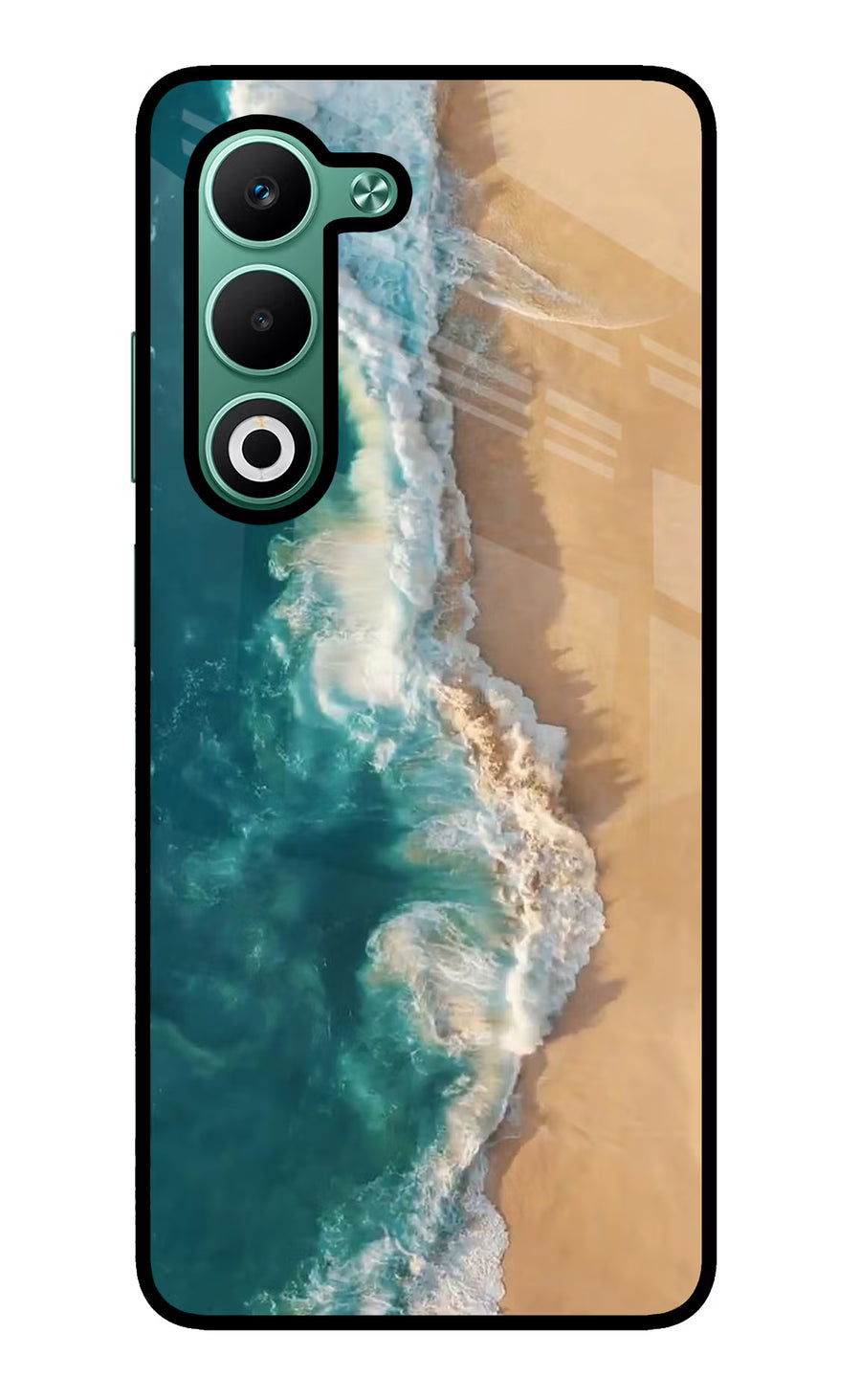 Ocean Beach Oppo A5 5G Back Cover, Glass case