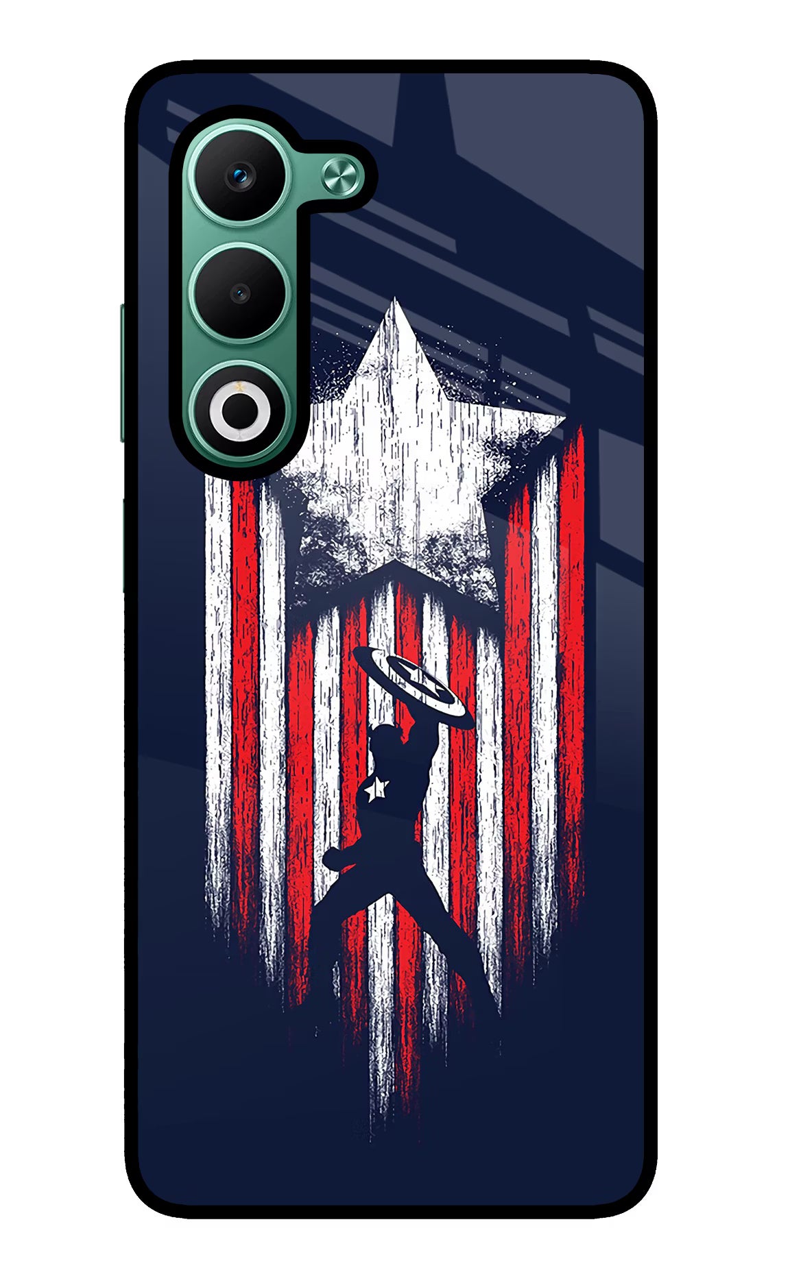 Captain America Marvel Art Oppo A5 5G Glass Case Back Cover by Casekaro